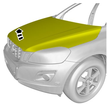 Открываем капот volvo xc60
