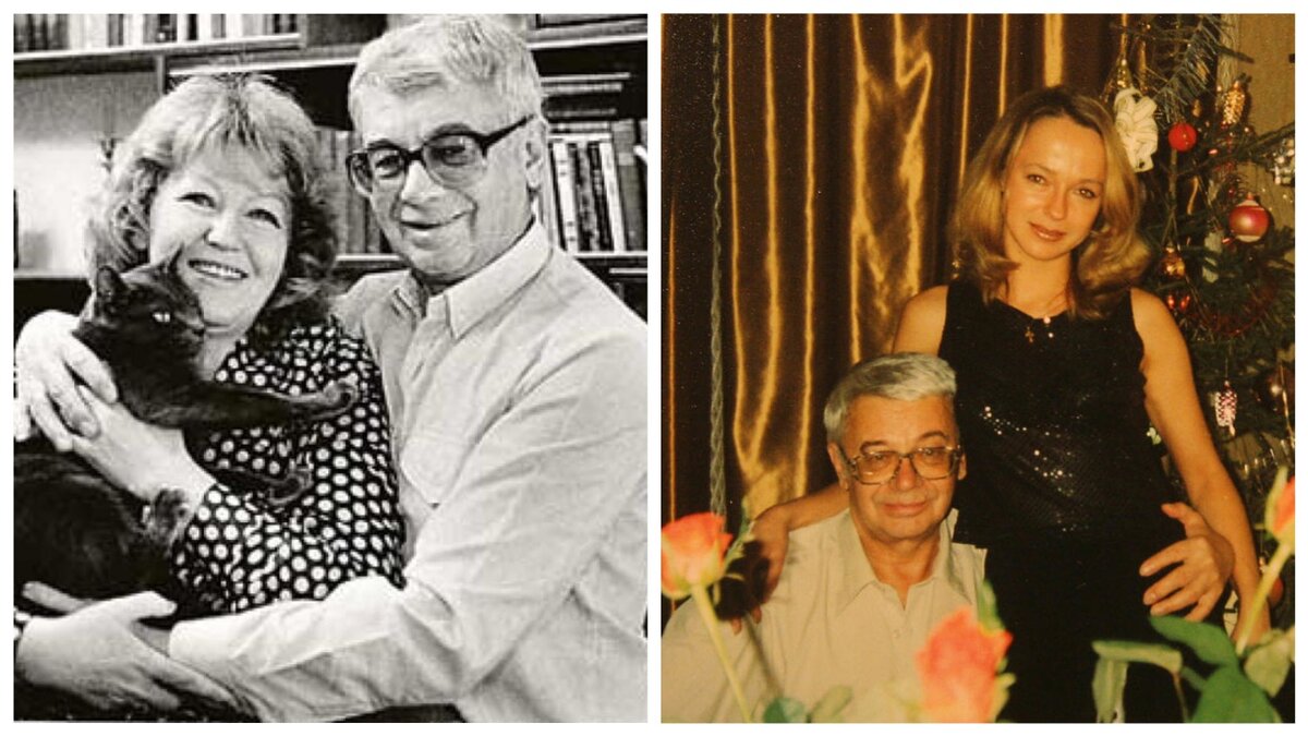 С женой и приемной дочерью