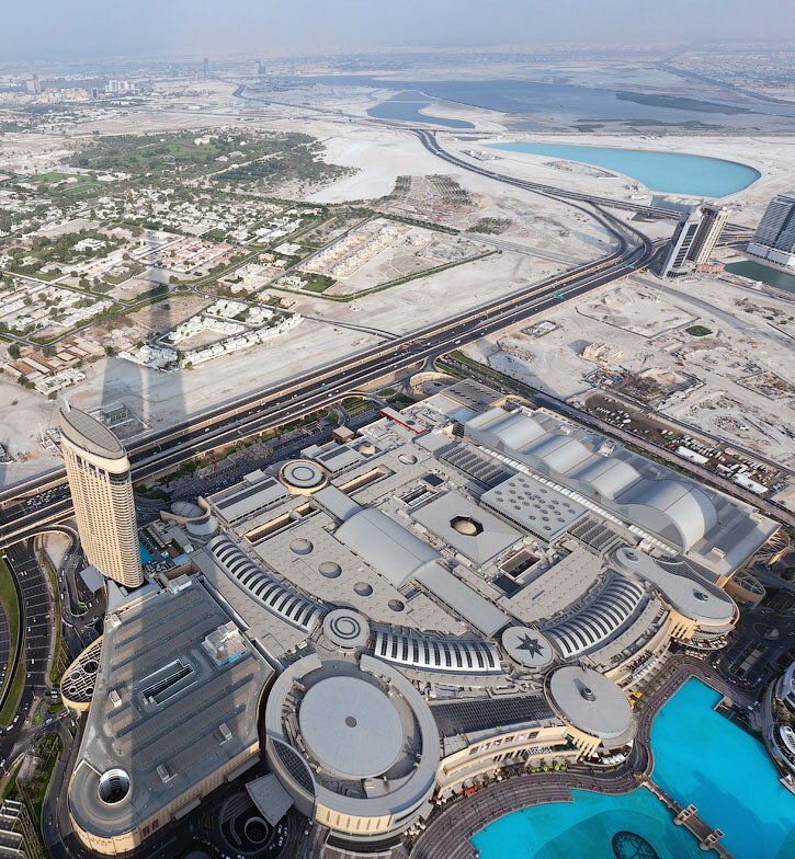 Dubai mall с высоты птичьего полёта 