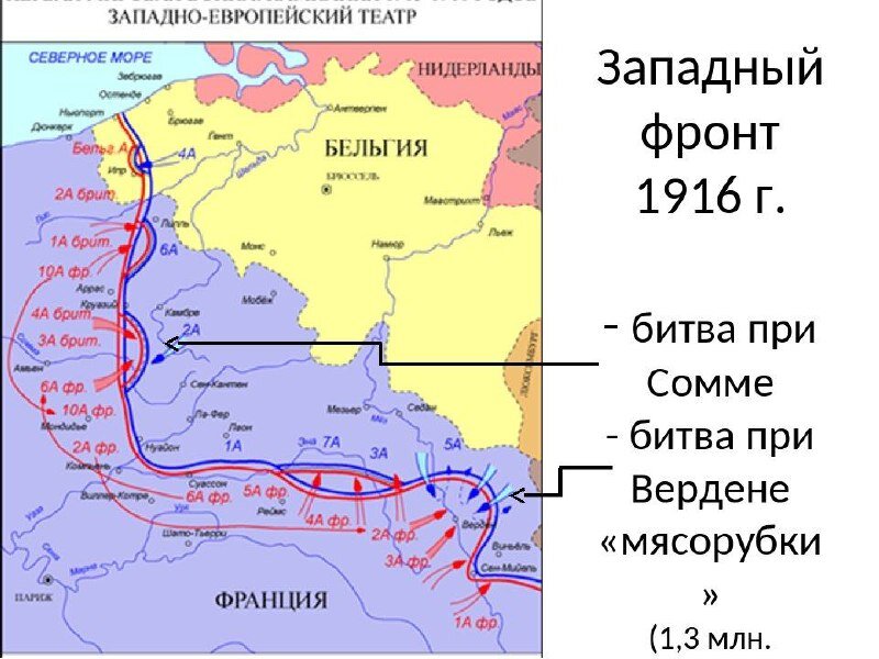 Битва на сомме карта