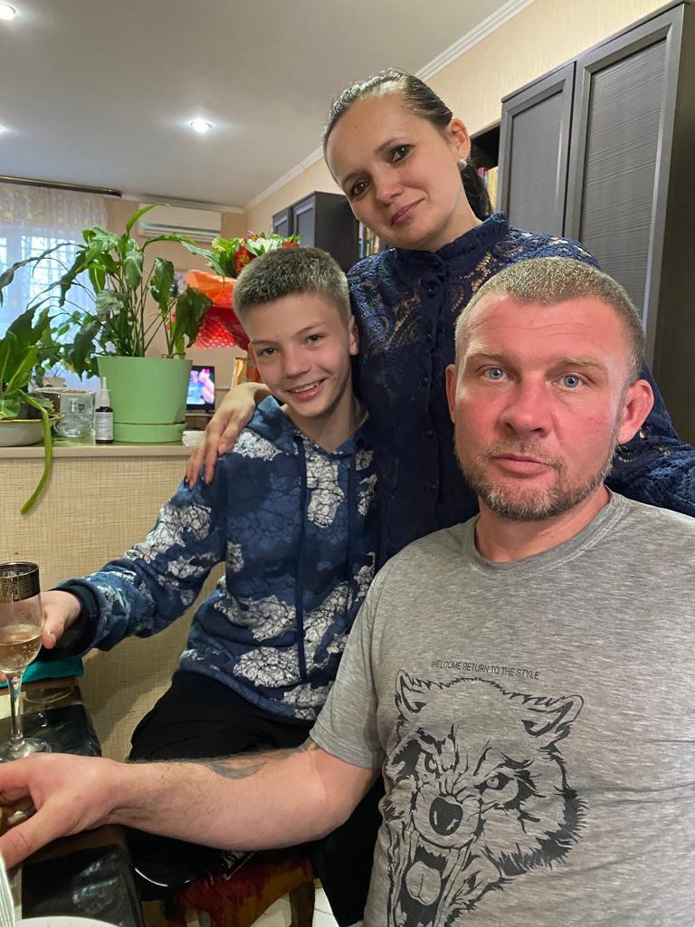 Я, сын и муж. Празднуем 14-летие сына. 