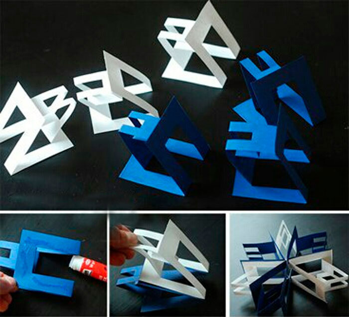 Схема геометрической снежинки из бумаги 3d Снежинка оригами из бумаги для детей: 11 схем Мама может все! Дзен