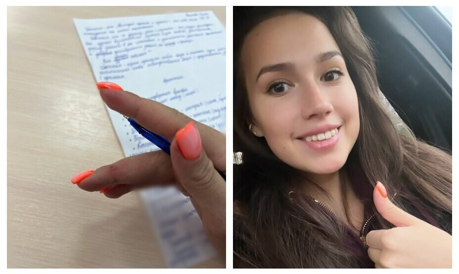    Загитова стерла руки до мозолей на лекциях. Фото: соцсети Алина Загитовой