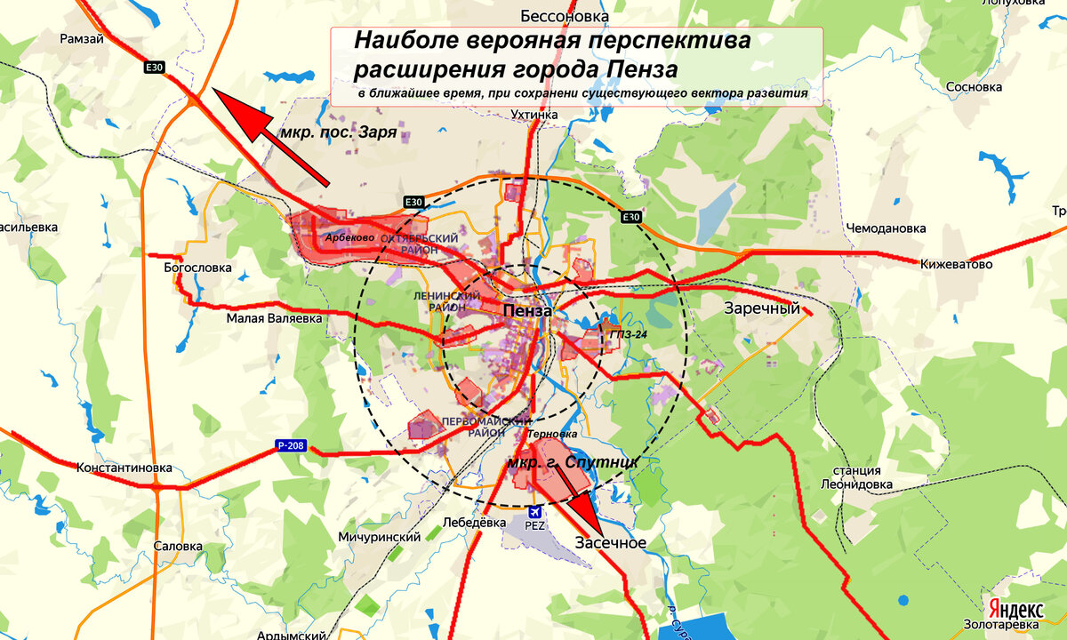 Нижегородская агломерация карта