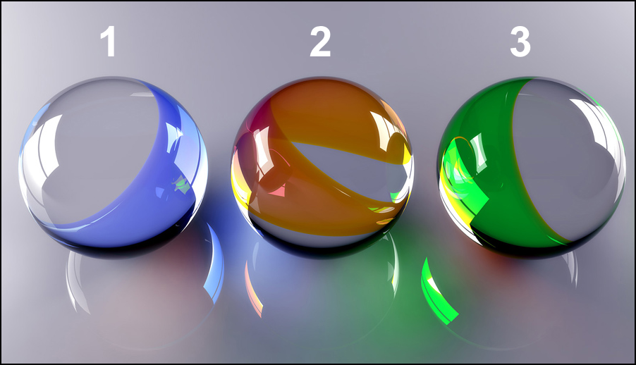 Откройте глаза и выберите один шар 