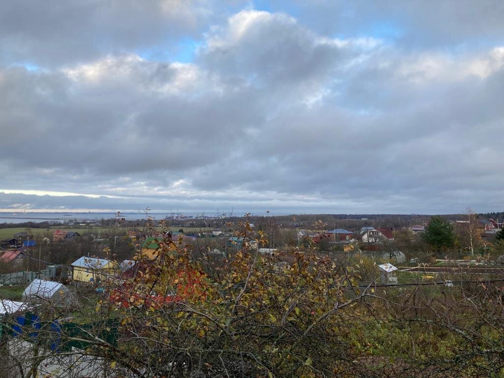 Осенний грустный вид с балкона 