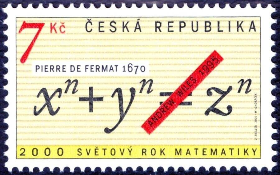    Почтовая марка Чехии 2000 года к Всемирному году математики, посвященная теореме Фото: общественное достояние