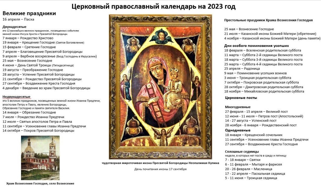 Какой православный праздник в сентябре 2024 церковный