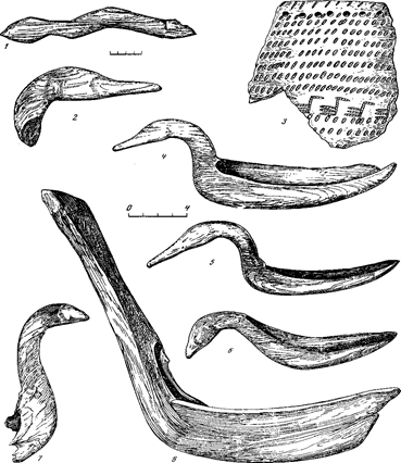 Рисунок 101. Деревянные ковши-лебеди