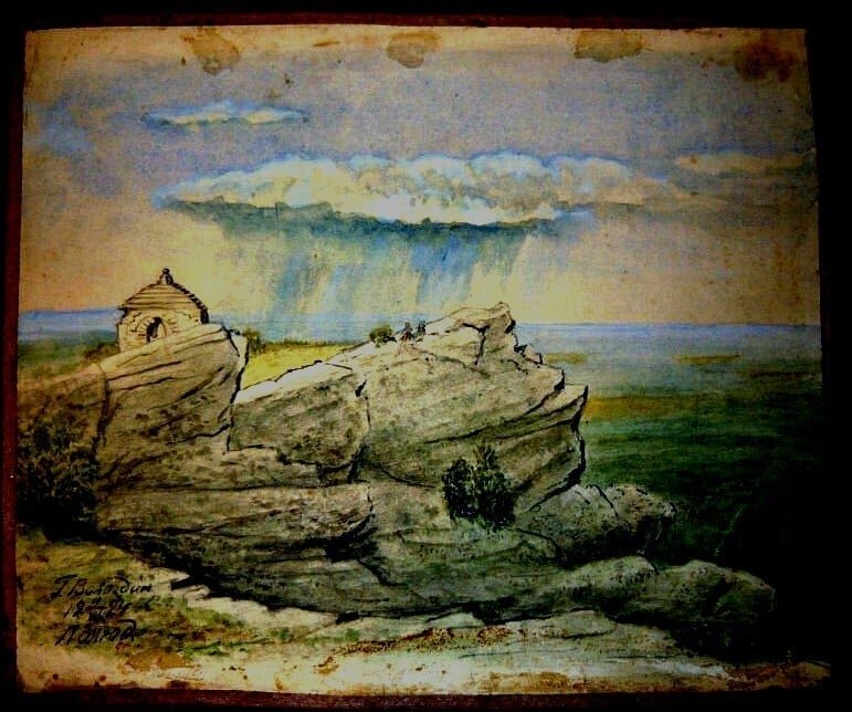 Картина неизвестного художника. Часовня на Полюде. 