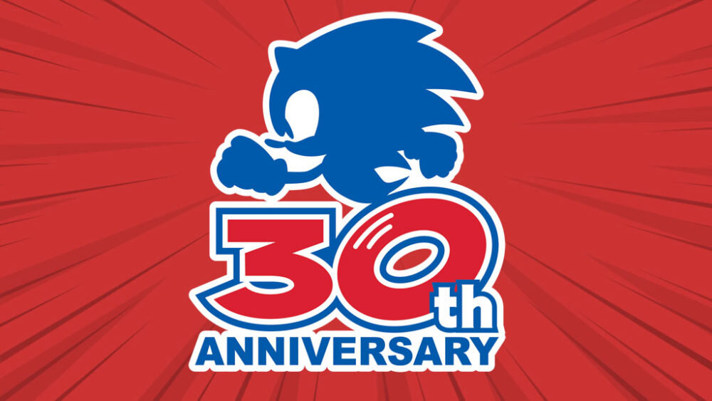 Логотип в честь 30 летия синего ежа.