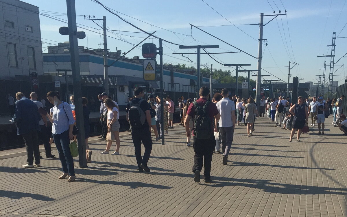 Задержка поезда МЦД, пл. Текстильщики, 8 июля 2021 г.