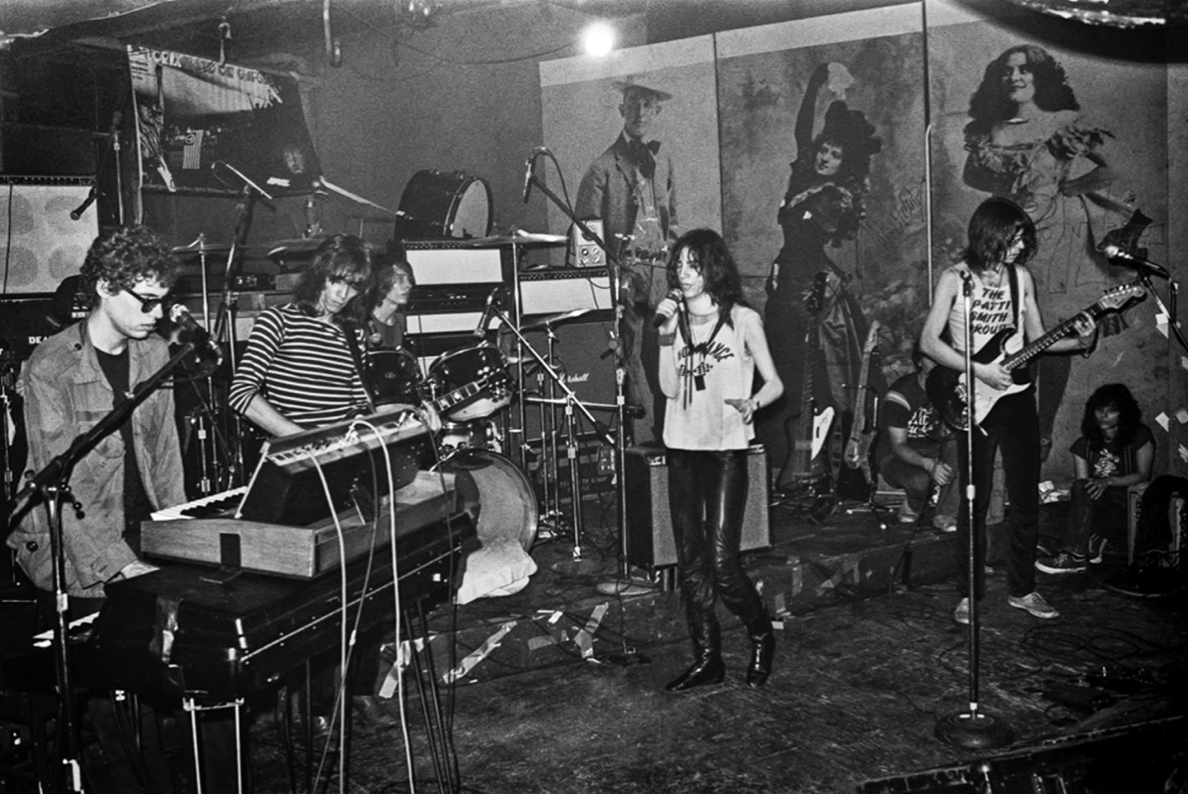 Patti Smith Group in CBGB by Lynn Goldsmith (1977)