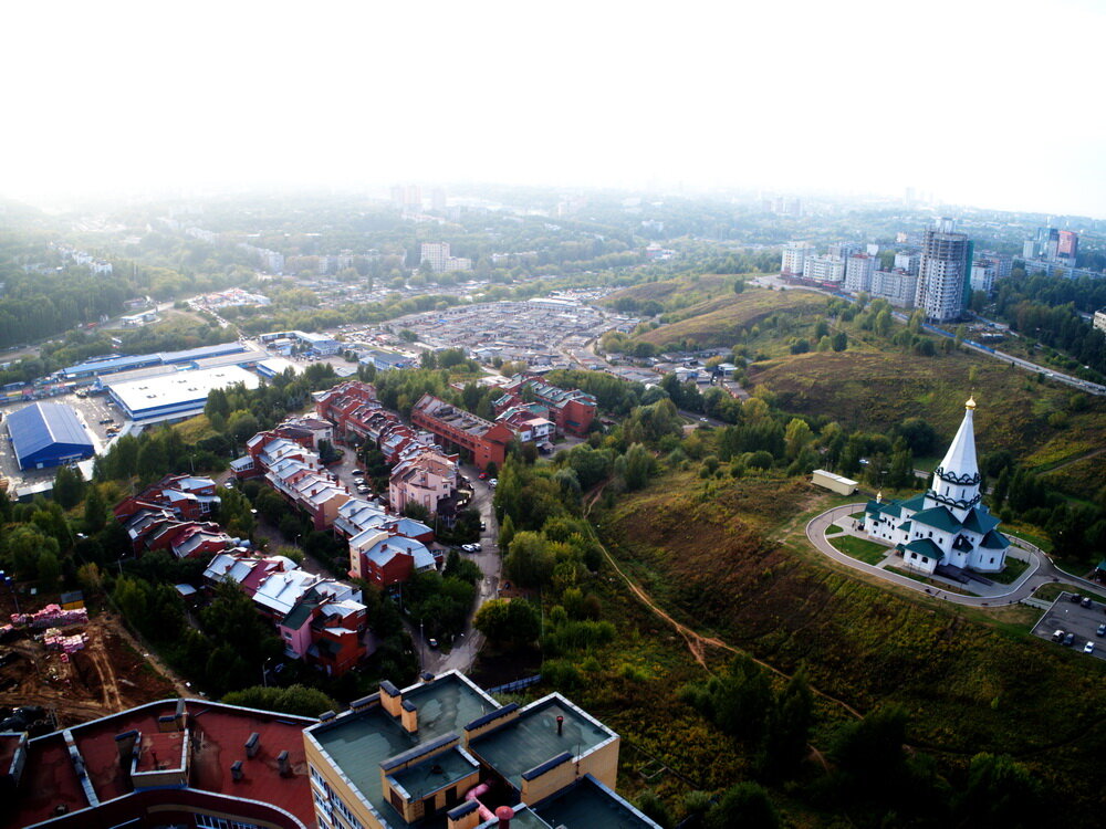 Фото Звенигорода сверху.