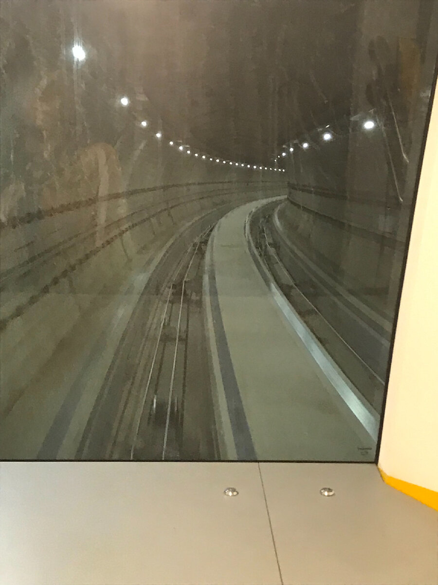 Вид из окна поезда в аэропорту