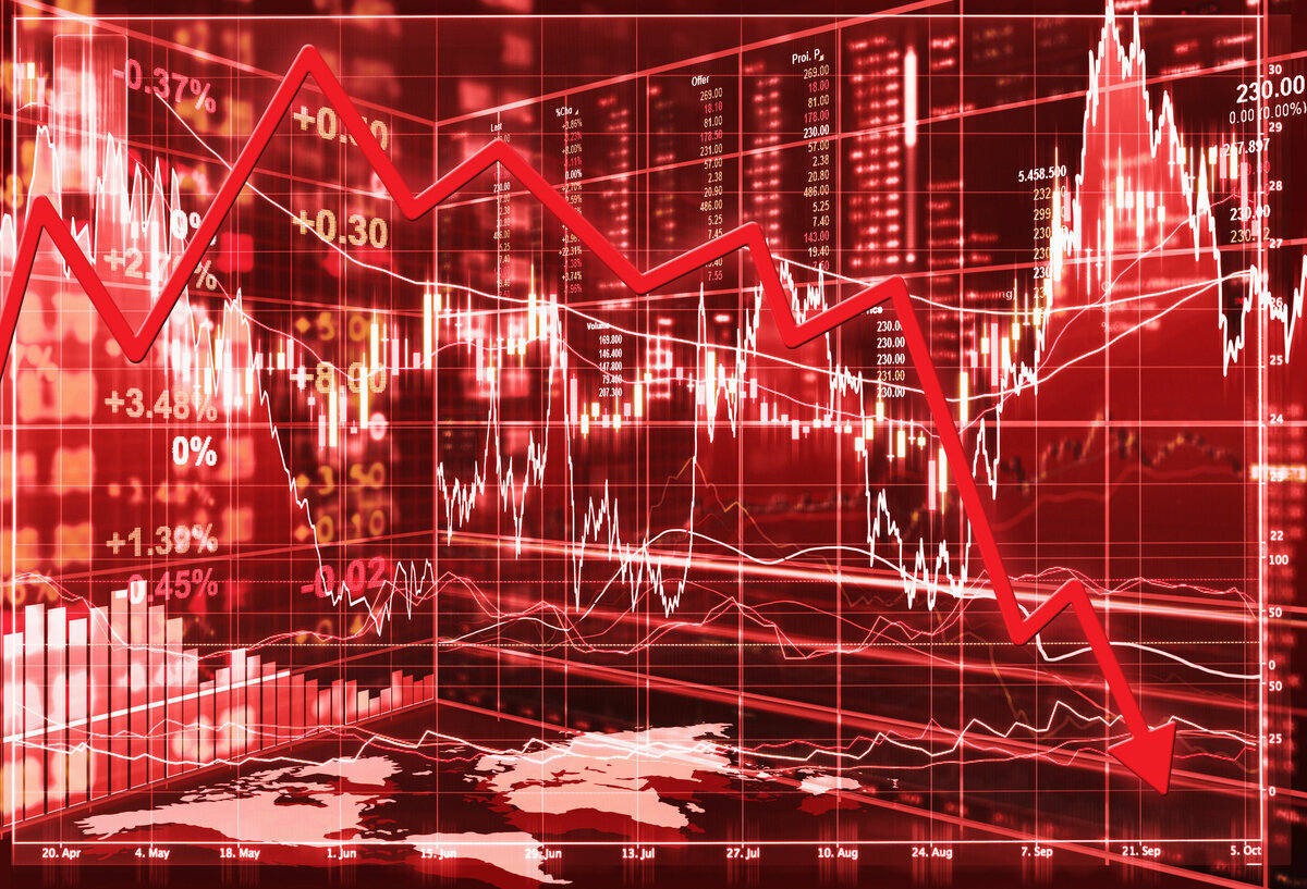 Красный график. Обвал фондового рынка. Крах рынка. Биржа падение. Фондовый рынок падает