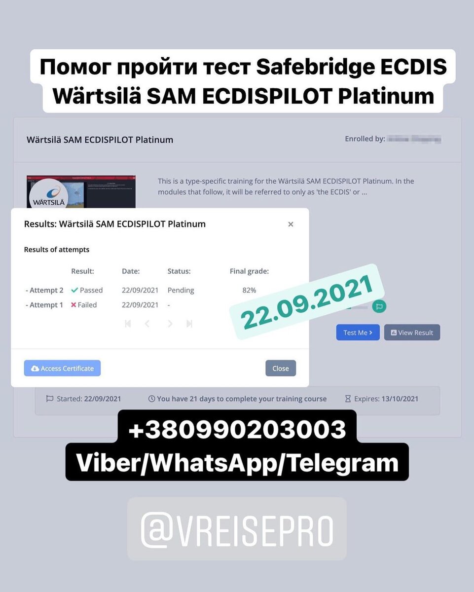 82% Wärtsilä SAM ECDISPILOT Platinum
