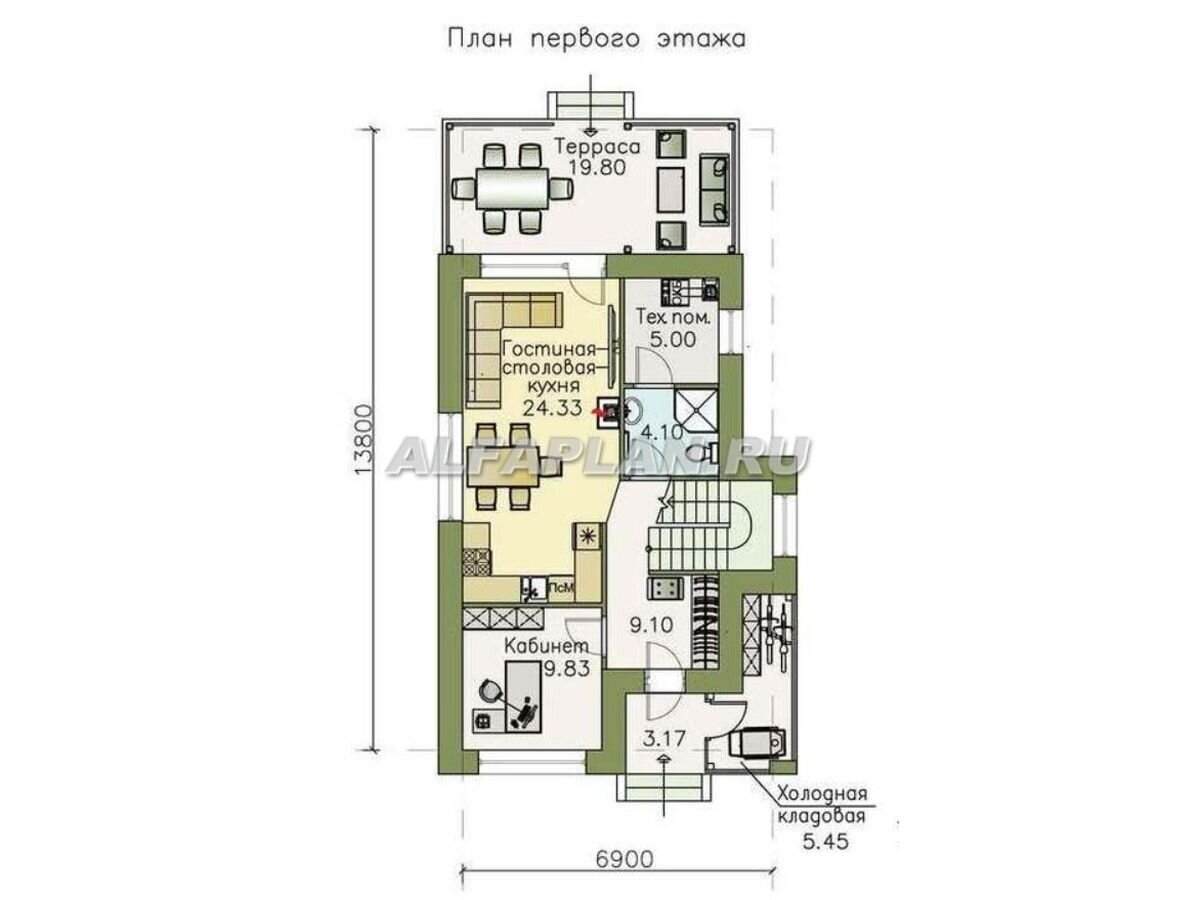 3. Планировка дома по проекту "Арс" 468А