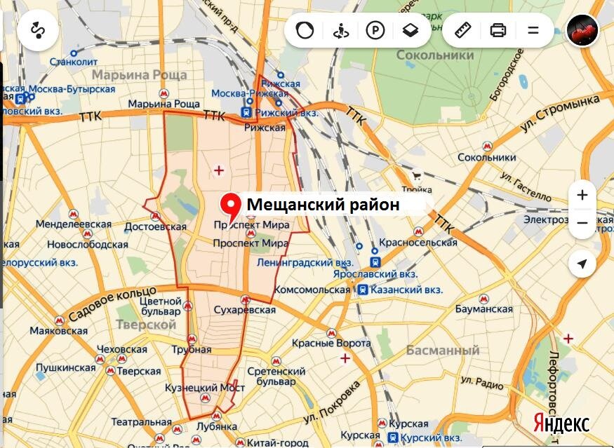 Карта тверской улицы в москве
