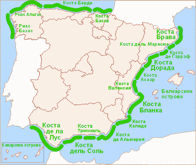 Коста брава испания карта
