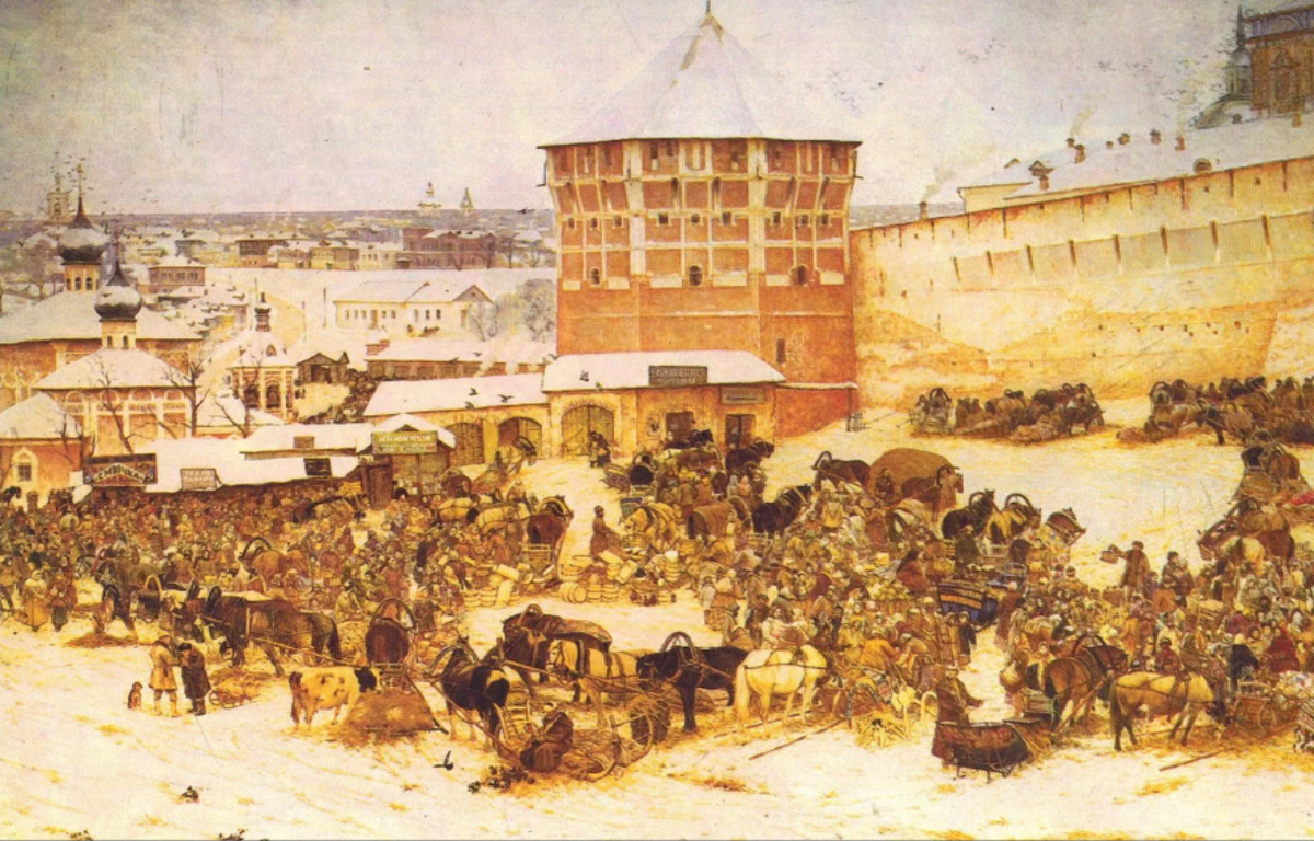 Картина "Базар" Н.И.Барченков.