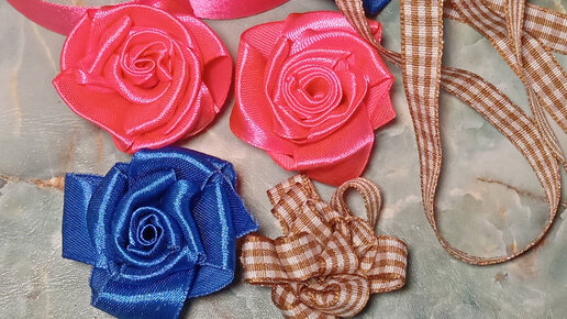 ПЫШНЫЙ ЦВЕТОК из атласной ленты. Мастер-класс / Satin Ribbon Flower DIY /Tutorial — Video