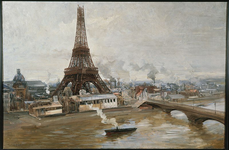  Поль-Луи Деланс. Вид Эйфелевой башни с Сены. Источник:  http://parismuseescollections.paris.fr