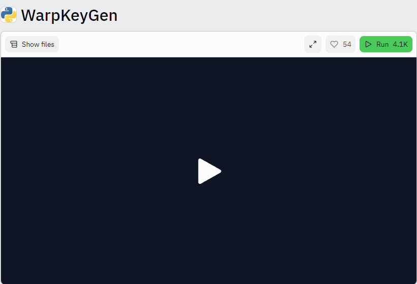 WarpKeyGen