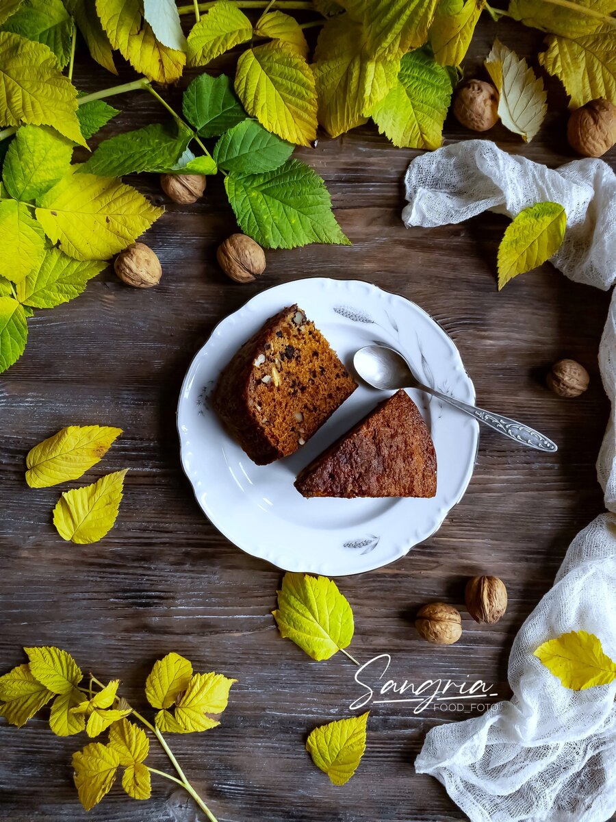 Медовый пирог с грецкими орехами🌿Готовим без миксера!