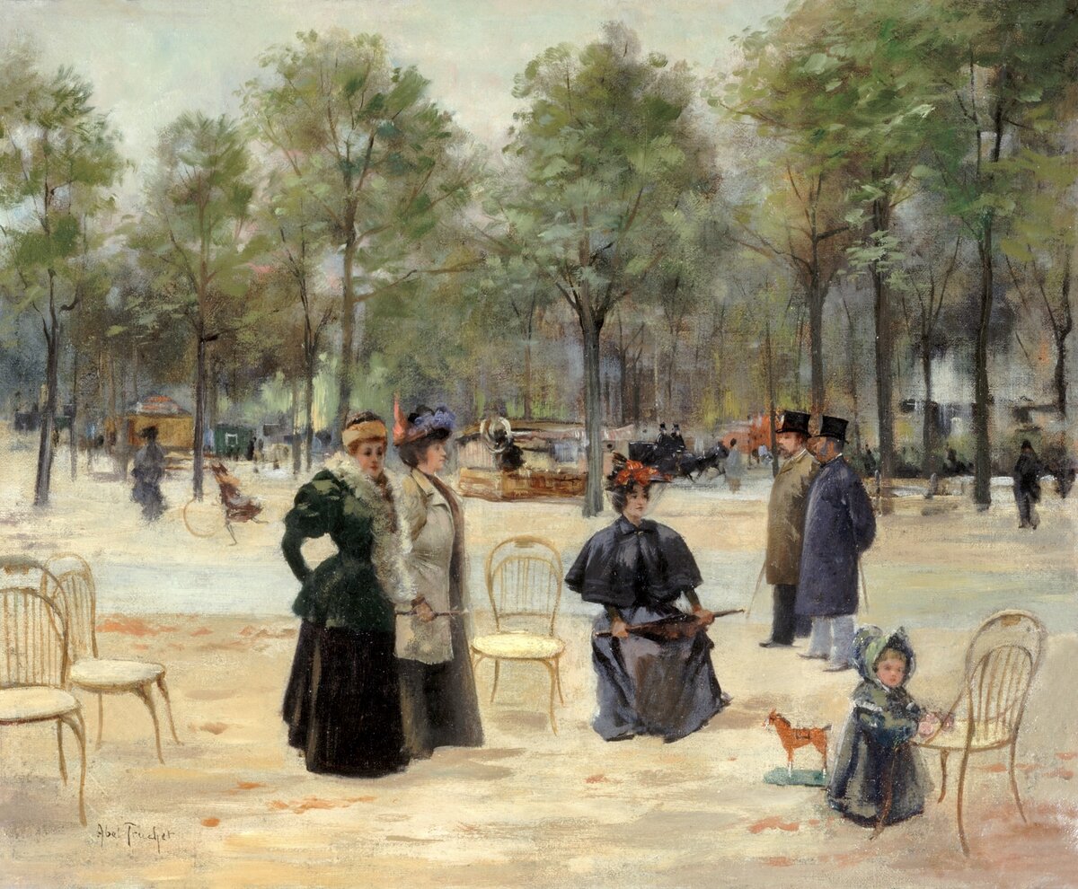 To the Champs Elysees (1895) by Louis Abel-Truchet. The City of Paris' Museums. Digitally enhanced by rawpixel. Источник: rawpixel.com