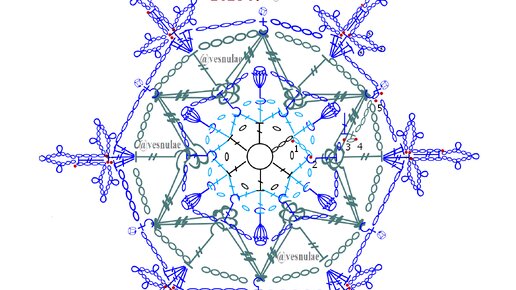 Снежинка крючком №7, дизайн Елены Скрипиной