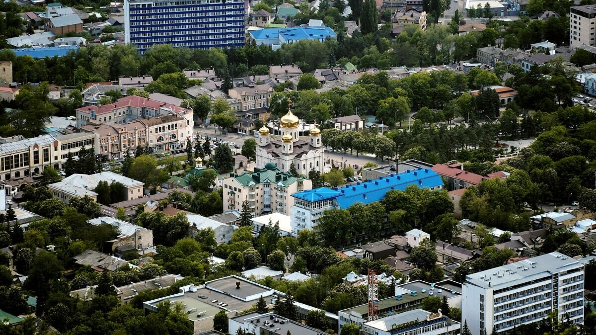    Вид на город Пятигорск с горы Машук© РИА Новости / Алексей Даничев