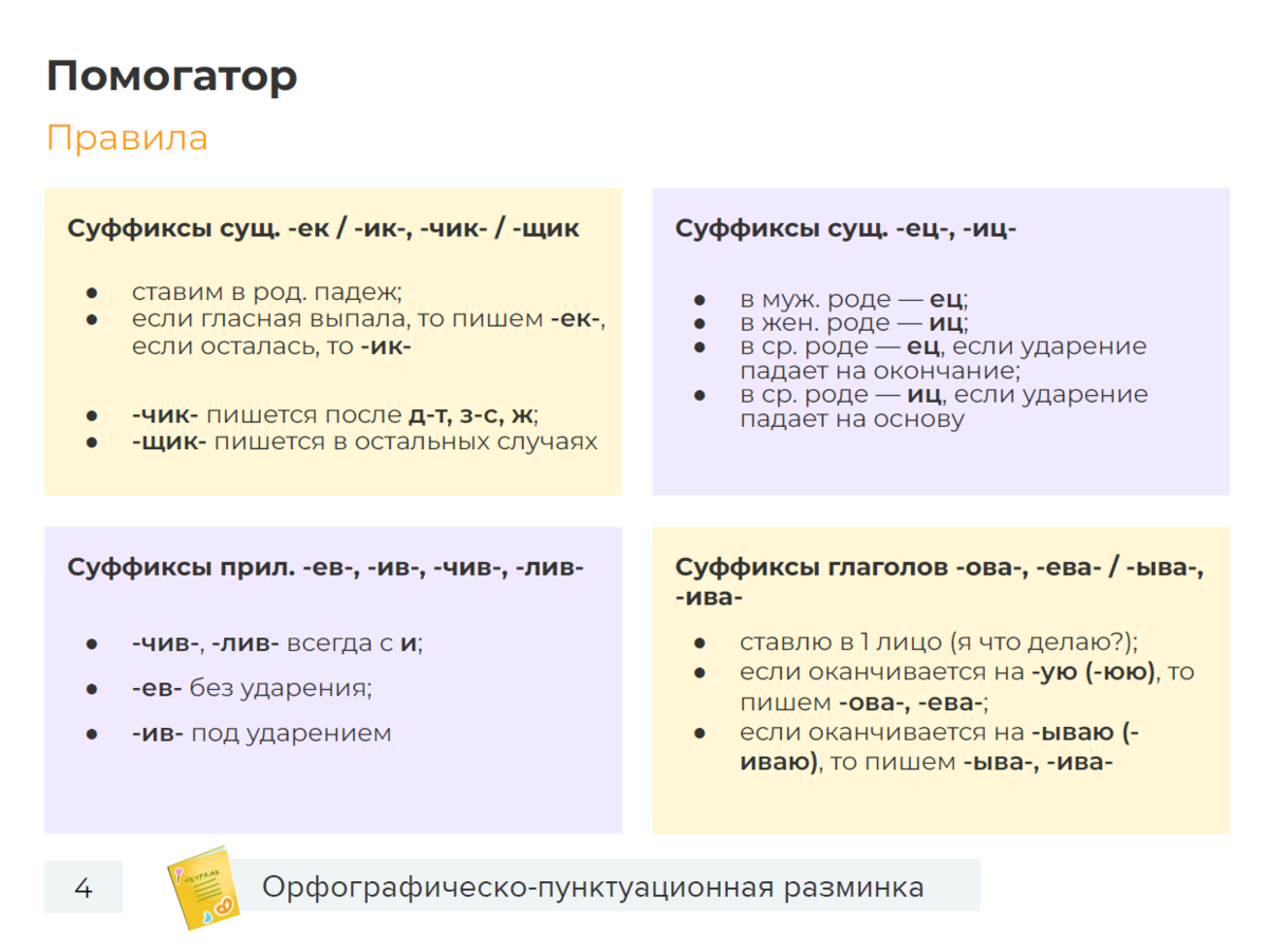 Орфографическо-пунктуационная пятиминутка с "Помогатором" | Учительская ...