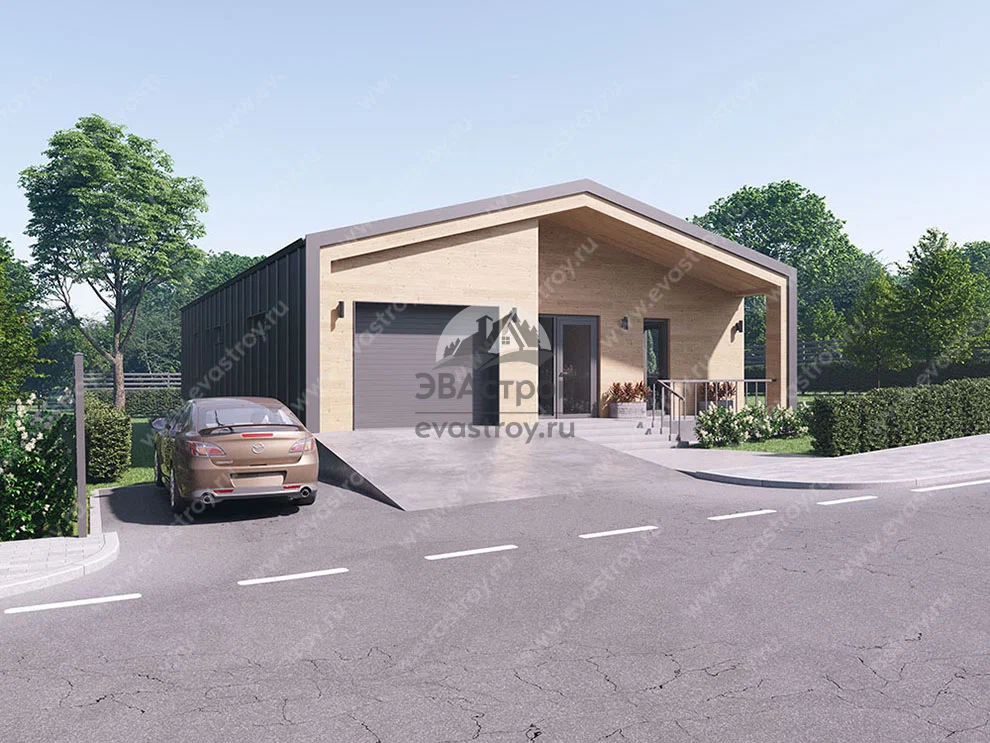 Вид на главный фасад. Источник изображения: Дзен-канал "ЭВАстрой"