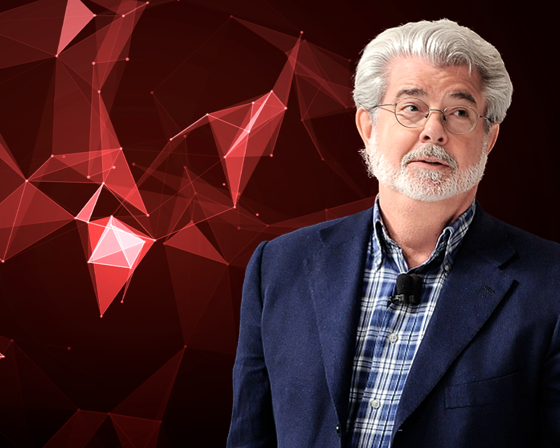 1. Джордж Лукас — американский киносценарист, кинорежиссёр, продюсер. Вместе со своим другом Стивеном Спилбергом – основатель школы постмодернизма в американском кинематографе. На фоне — Изображение от kjpargeter на Freepik