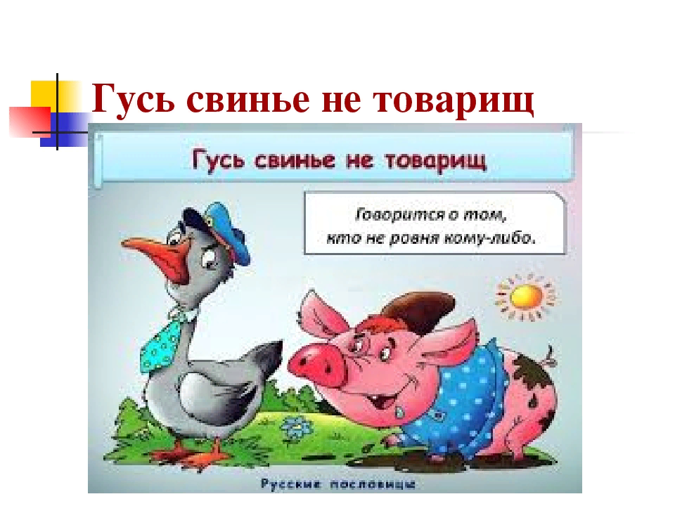 Фразеологизмы с гусем