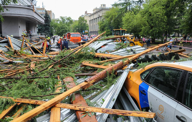 Москва. Последствия ливня 