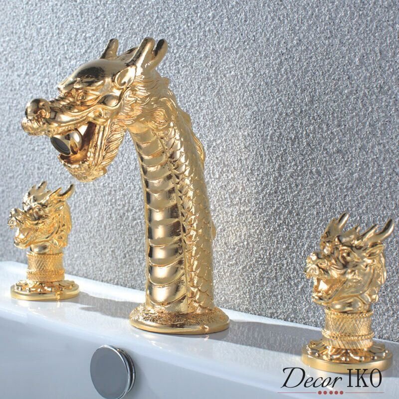 Смеситель Дракон на раковину на 3 отверстия