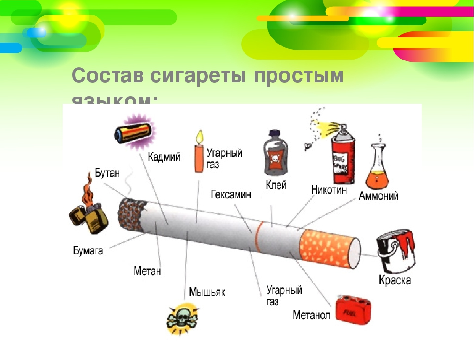 Из чего состоит сигарета рисунок