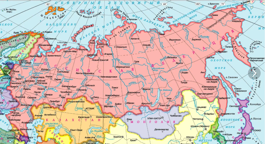Карта Российской Федерации