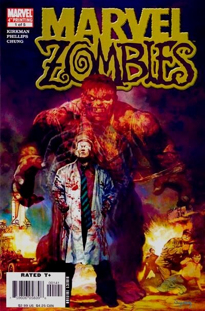 Обложка комикса Marvel Zombies vol. 1, четвёртый вариант печати 