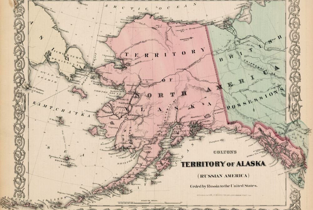 Карта владений Российской империи в Северной Америке. Источник: rodinananeve.ru