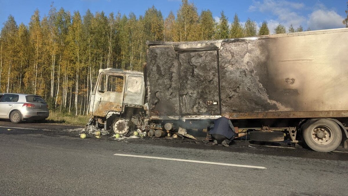 пожар на трассе грузовика с сайта Яндекс.Картинки