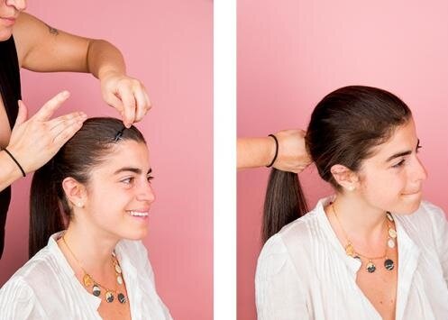  Пригладьте мелкие волоски зубной щеткой и хвостик будет смотреться по-другому