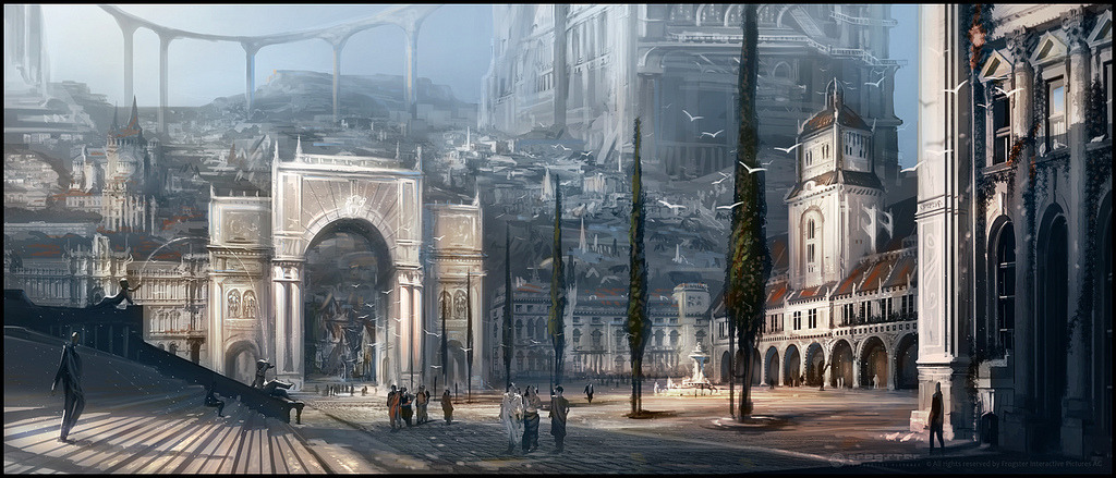 Андуниэ - западные врата Нуменора (арт www.legendarium-enthusiast.tumblr.com).