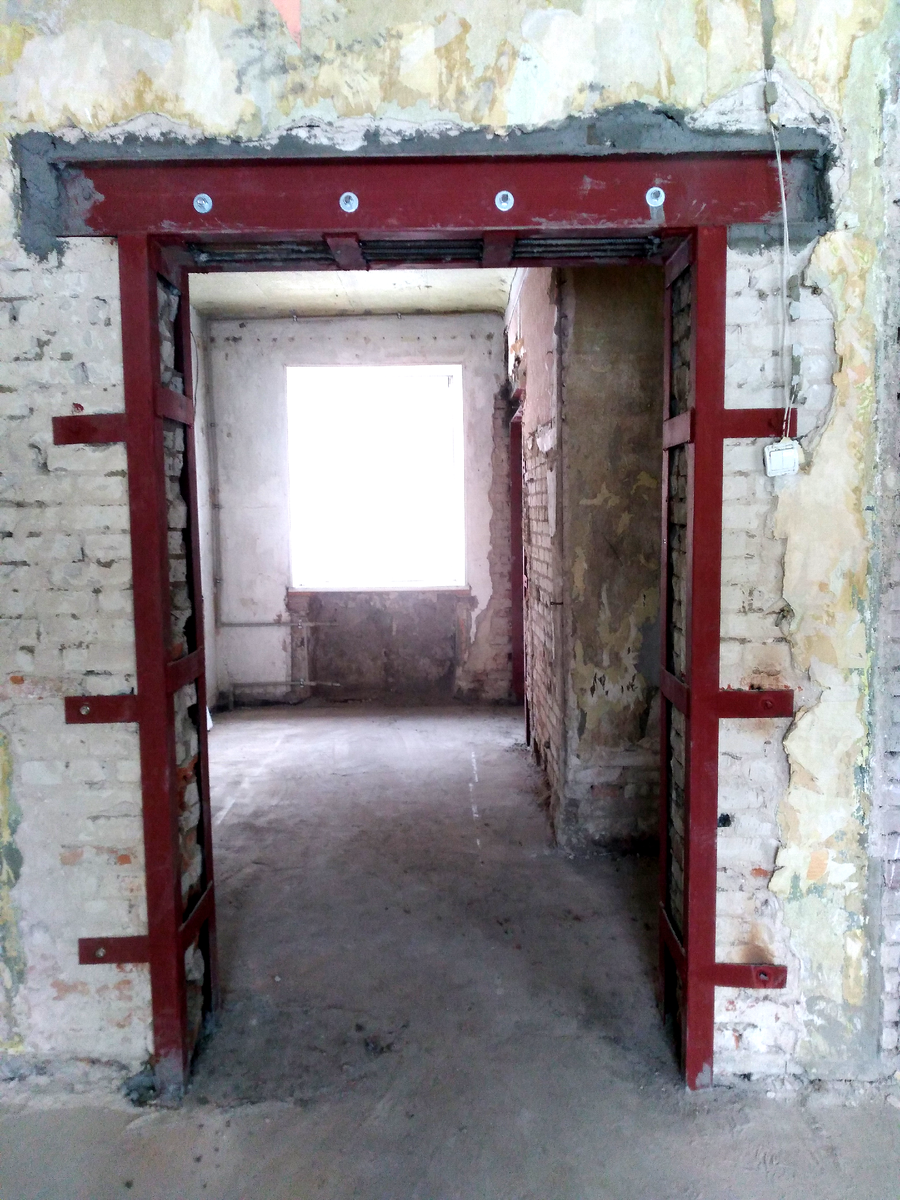 Усиление проема в старых  довоенных строениях 