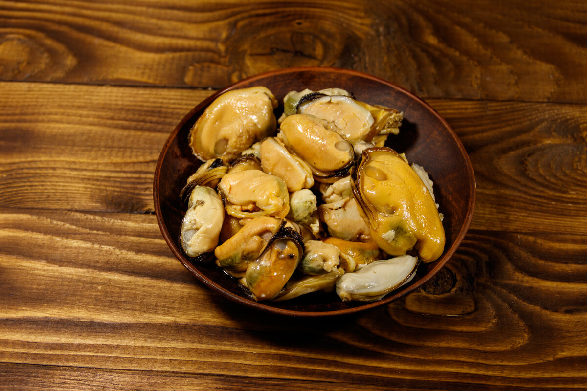 Мидии без раковин.