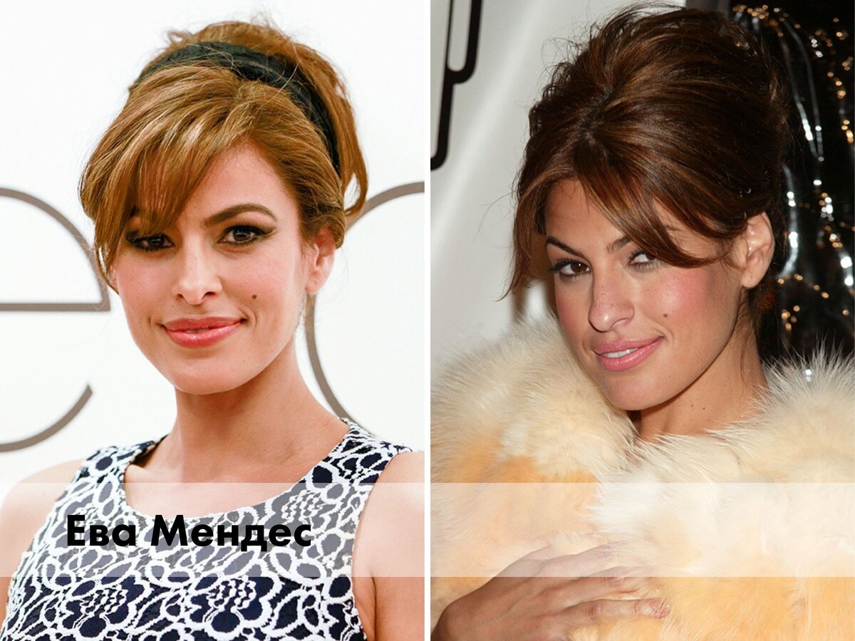 Длинные локоны, укладки в стиле ретро и обязательный объемный затылок: Ева успешно эксплуатирует этот образ с начала 2000-х.