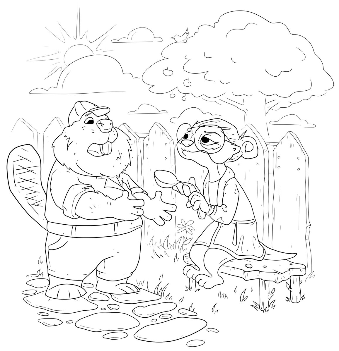 Книга Оранжевая. Сказка о дядюшке Бобре и его соседке тётушке Выдре.