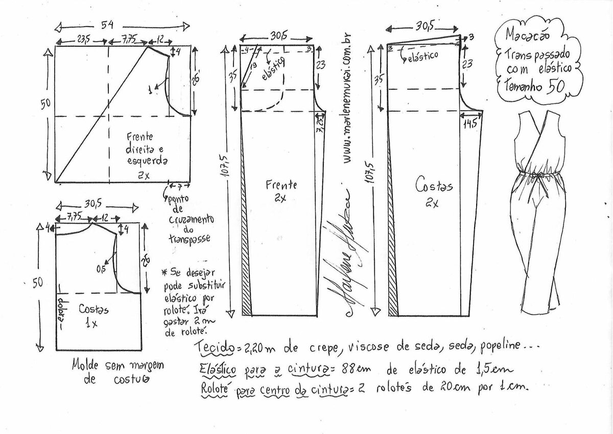 Марлен Мукай выкройки комбинезон
